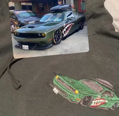 カスタムカー刺繍パーカー、車好きへのギフト-welikecustom-MJ