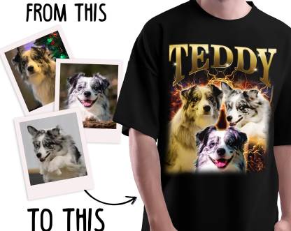 カスタムペットフェイスプリントヴィンテージヒップホップ T シャツ、スウェットシャツ、パーカー-welikecustom-MJ