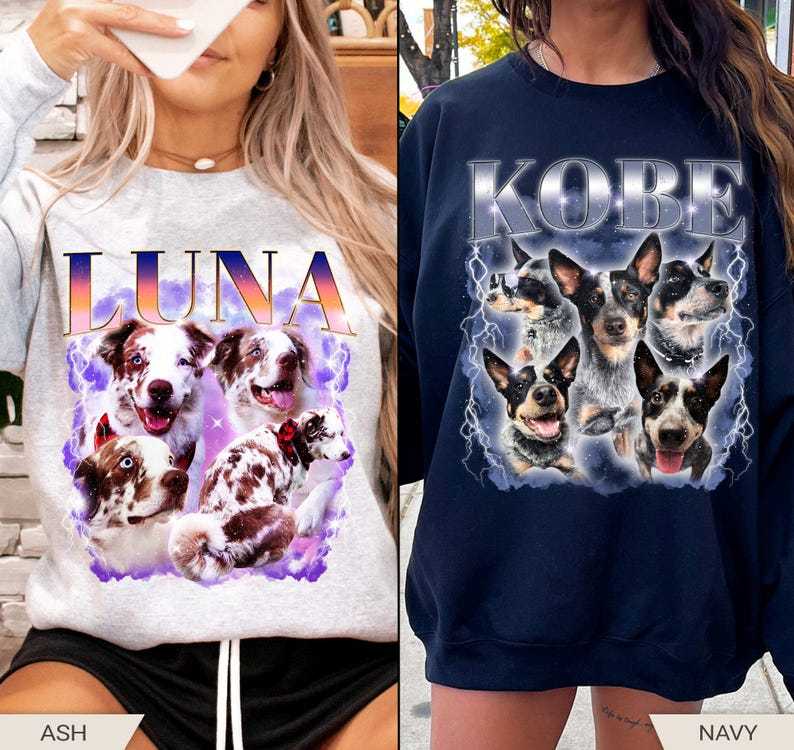 銀河星雲ペット写真プリント T シャツ、スウェット、パーカー-welikecustom-MJ