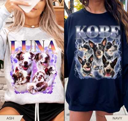 銀河星雲ペット写真プリント T シャツ、スウェット、パーカー-welikecustom-MJ