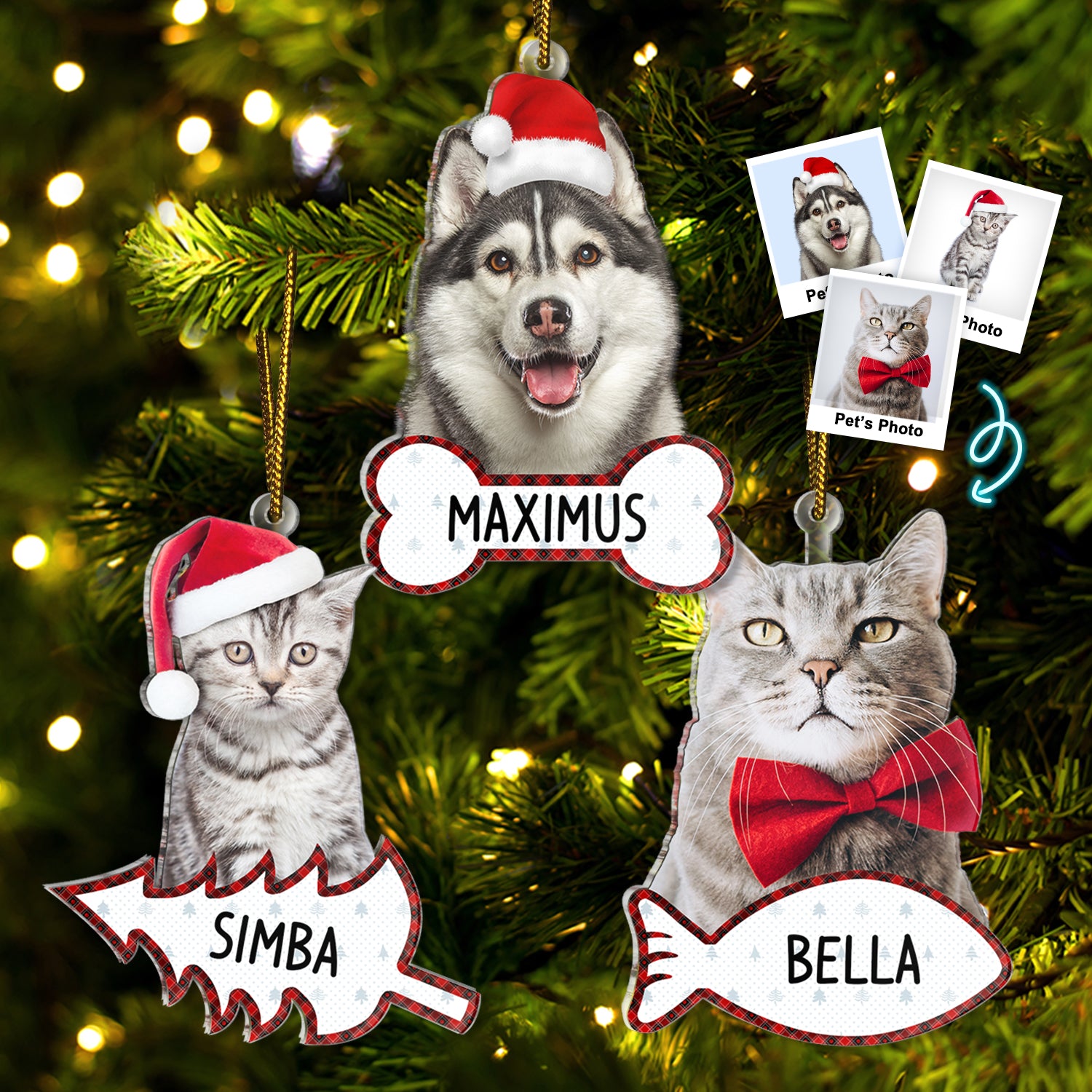 猫のサンタとクリスマスデコレーションセット 猫のサンタとクリスマスデコレーションセット