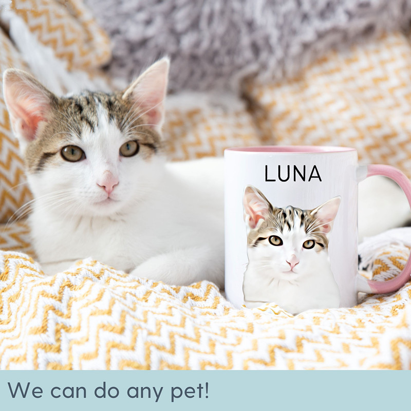カスタムペットカラーマグ - ペットの写真 + 名前-welikecustom-MJ