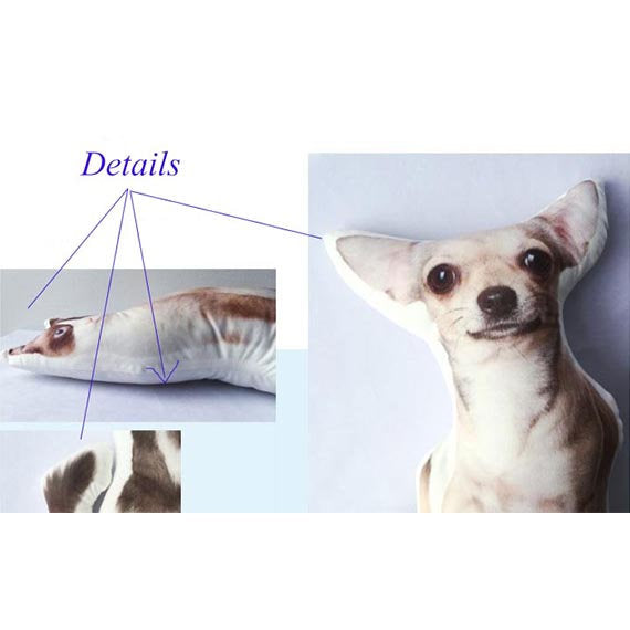 カスタム犬用フェイスピロー、カスタムシェイプピロー、写真ピローパーソナライズされた猫犬用クッション-welikecustom-MJ
