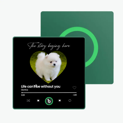 音楽再生可能 ペット写真冷蔵庫マグネットE - 毎日聴ける思い出のプレイヤー