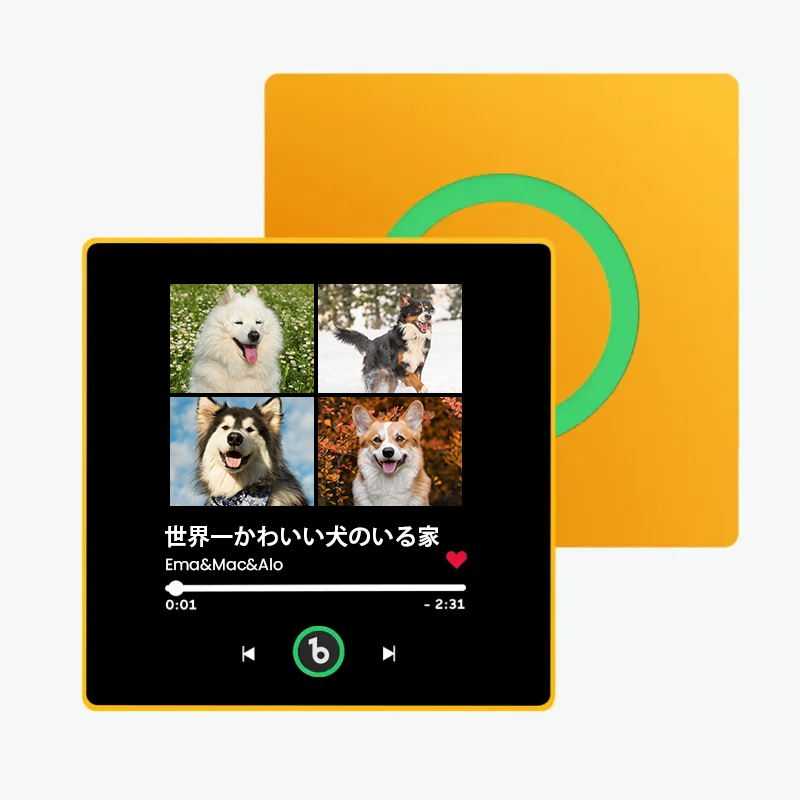 音楽再生可能 ペット写真冷蔵庫マグネットG - 毎日聴ける思い出のプレイヤー