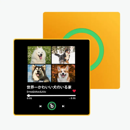 音楽再生可能 ペット写真冷蔵庫マグネットG - 毎日聴ける思い出のプレイヤー