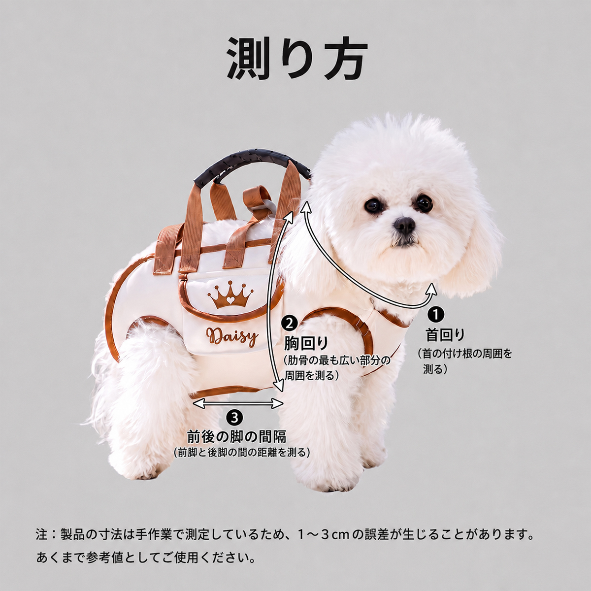 ペット用カスタマイズ可能キャリーバッグ - 3WAY 通気性抜群 斜めがけ/手提げ/バックパック 小型犬用 名前刺繍付き