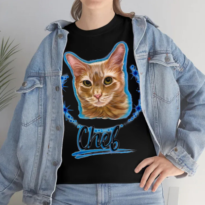 エアブラシ手描き風カスタムペット画像Tシャツ、トレーナー、パーカー-welikecustom-MJ