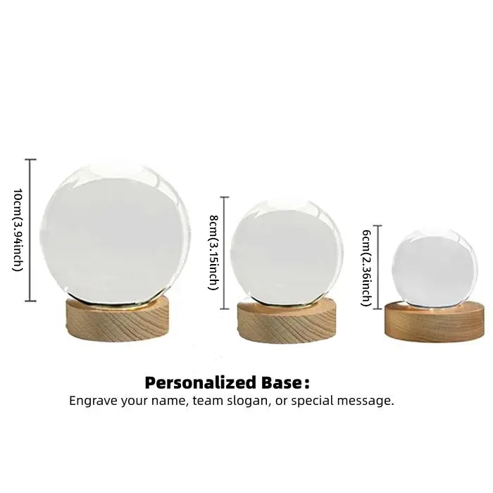 ペットの顔写真入りクリスマステーマの水晶玉ナイトライト