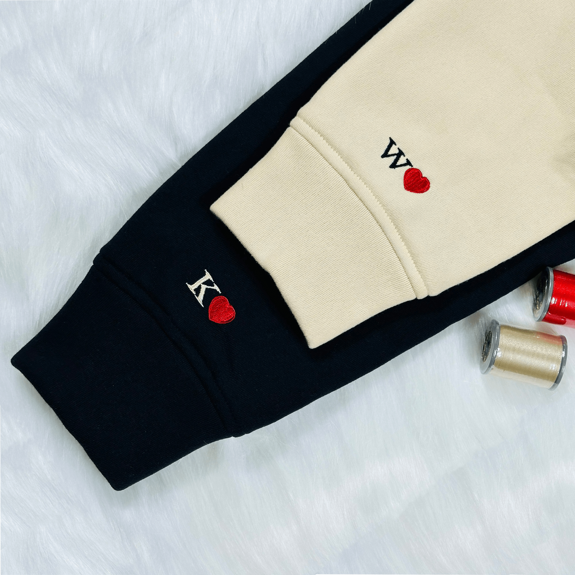 カスタム刺繍スウェットシャツポートレート音楽プレーヤーカップル家族ギフト-welikecustom-MJ