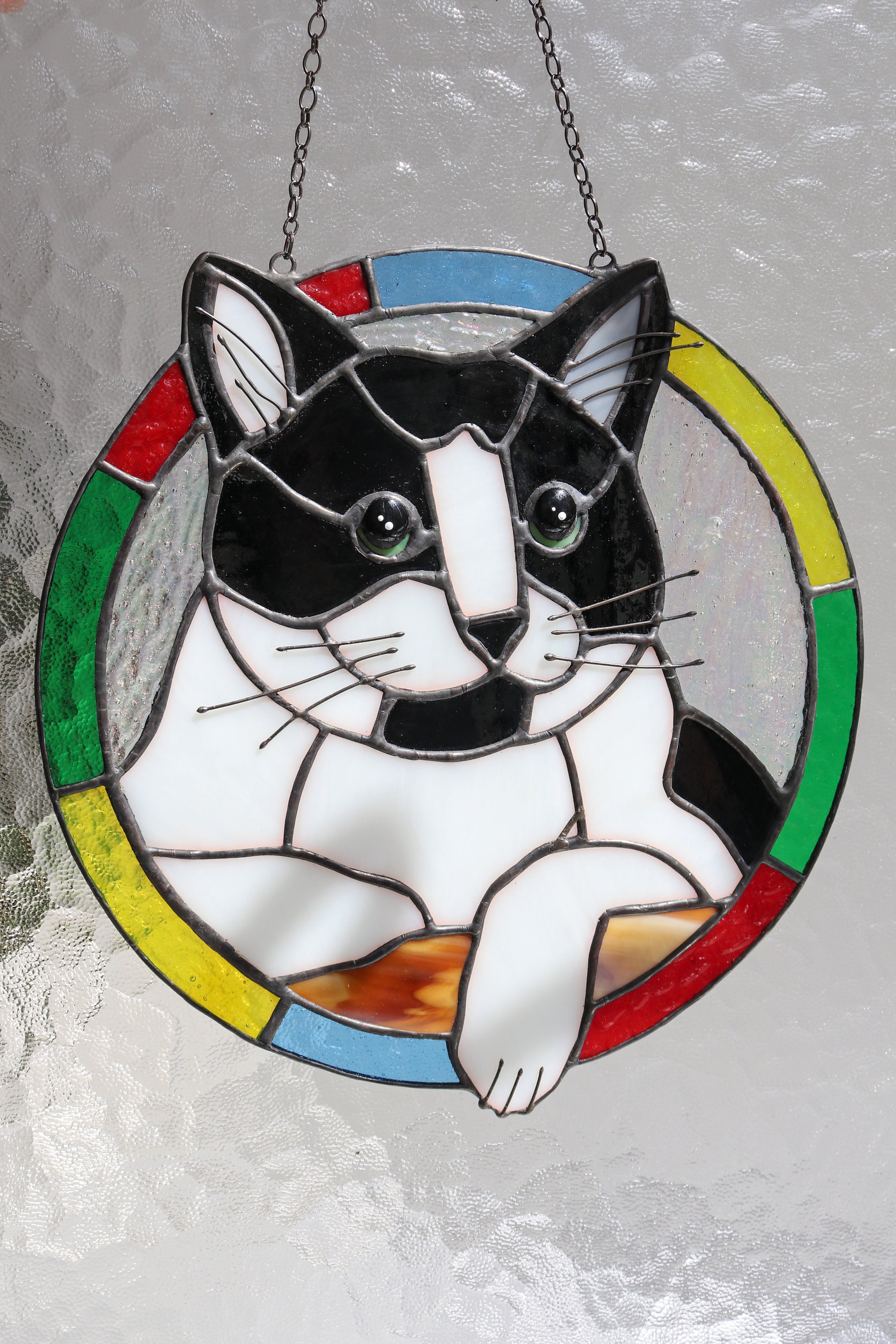 カスタム猫肖像アートサンキャッチャー、ペットオーナメントメモリアルアクリル-welikecustom-MJ