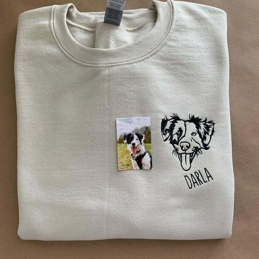 ペットの写真をプリントしたカスタムTシャツ、スウェットシャツ、パーカー-welikecustom-MJ