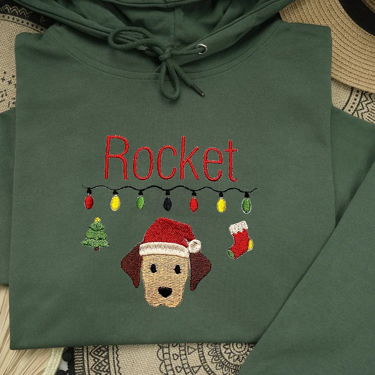 カスタム ペットの刺繍入りクリスマス ライト コレクション T シャツ、スウェットシャツ、パーカー-welikecustom-MJ