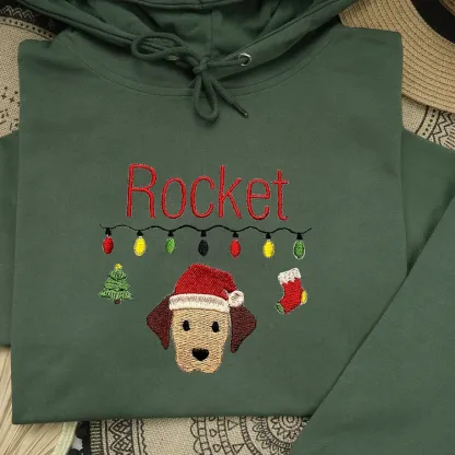 カスタム ペットの刺繍入りクリスマス ライト コレクション T シャツ、スウェットシャツ、パーカー-welikecustom-MJ