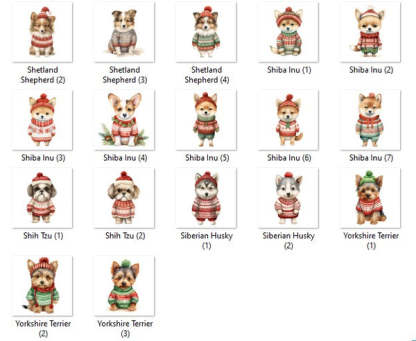 醜いセーターを着た子犬のカスタム陶器オーナメント-welikecustom-MJ