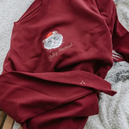 カスタム刺繍ペットポートレートクリスマスセータートレーナーパーカーTシャツクリスマスギフト-welikecustom-MJ