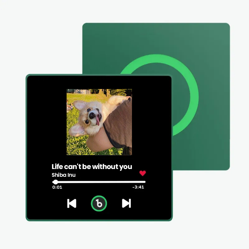 音楽再生可能 ペット写真冷蔵庫マグネットB - 毎日聴ける思い出のプレイヤー
