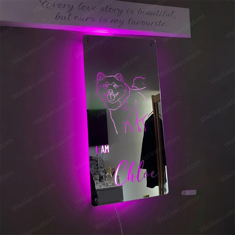 ペット写真ミラーライト（犬・猫対応）｜家族・愛犬愛猫家への記念品-welikecustom-MJ