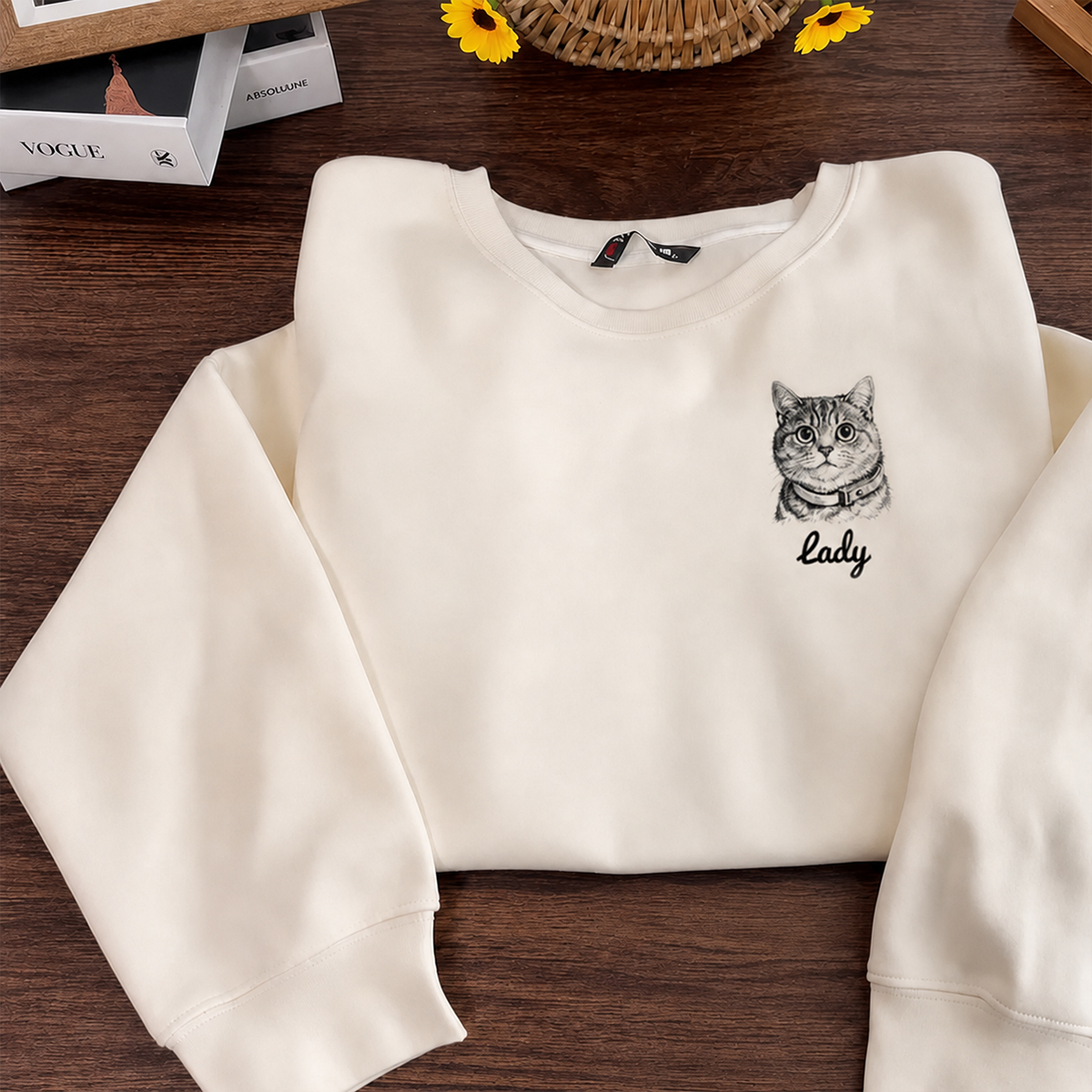 【完全オーダーメイド】愛犬・愛猫の似顔絵入り スウェット＆パーカー ｜ ペットの名前入れ可能