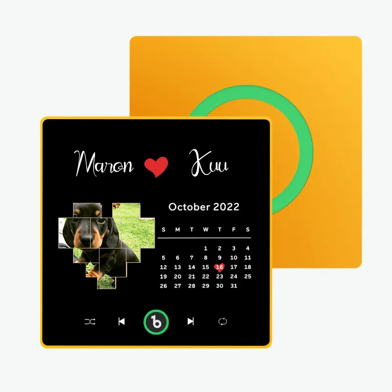 音楽再生可能 ペット写真冷蔵庫マグネットD - 毎日聴ける思い出のプレイヤー