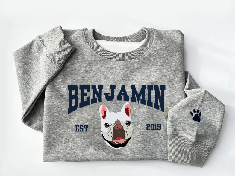 手描きスタイルカスタムペット写真Tシャツ、トレーナー、パーカー-welikecustom-MJ