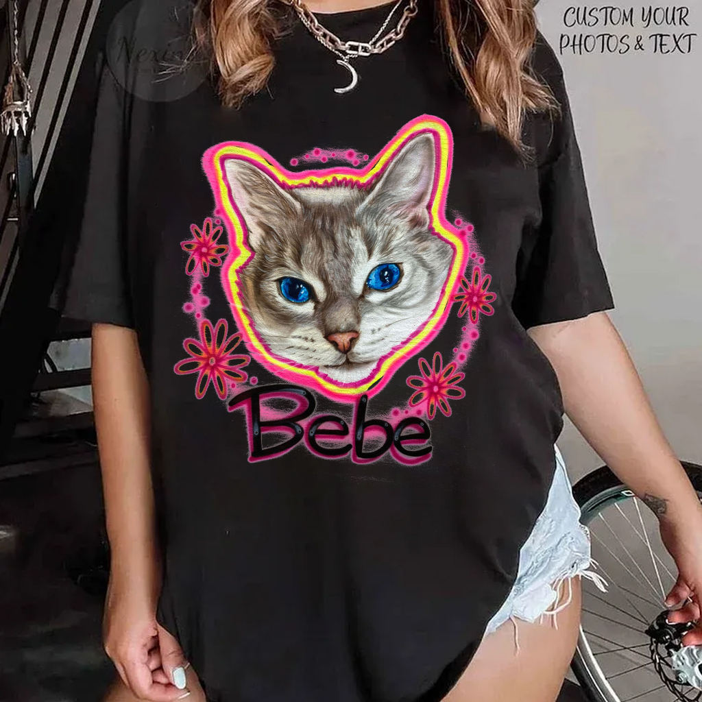 エアブラシ手描き風カスタムペット画像Tシャツ、トレーナー、パーカー-welikecustom-MJ