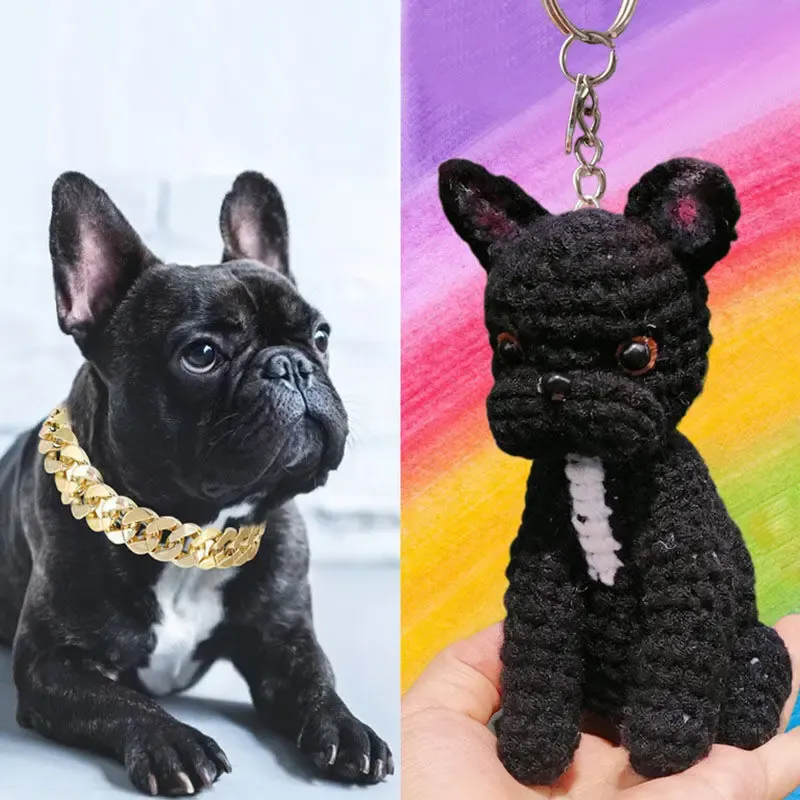 ペット愛好家への楽しいギフトとして、カスタムヘッド写真入りのパーソナライズウールキーホルダー