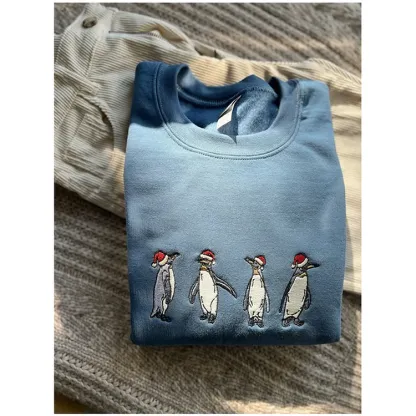 クリスマスコレクションペンギン刺繡Tシャツ、トレーナー、パーカ-welikecustom-MJ