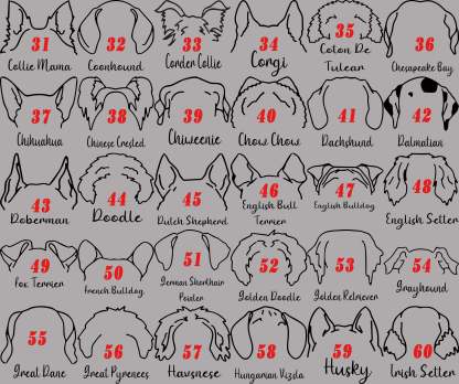 パーソナライズされた犬の耳のカスタムセラミックオーナメント-welikecustom-MJ