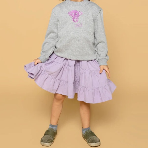 ペットの顔が刺繍された子供用スウェットシャツ、Tシャツ、パーカー-welikecustom-MJ