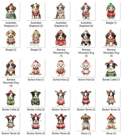 醜いセーターを着た子犬のカスタム陶器オーナメント-welikecustom-MJ