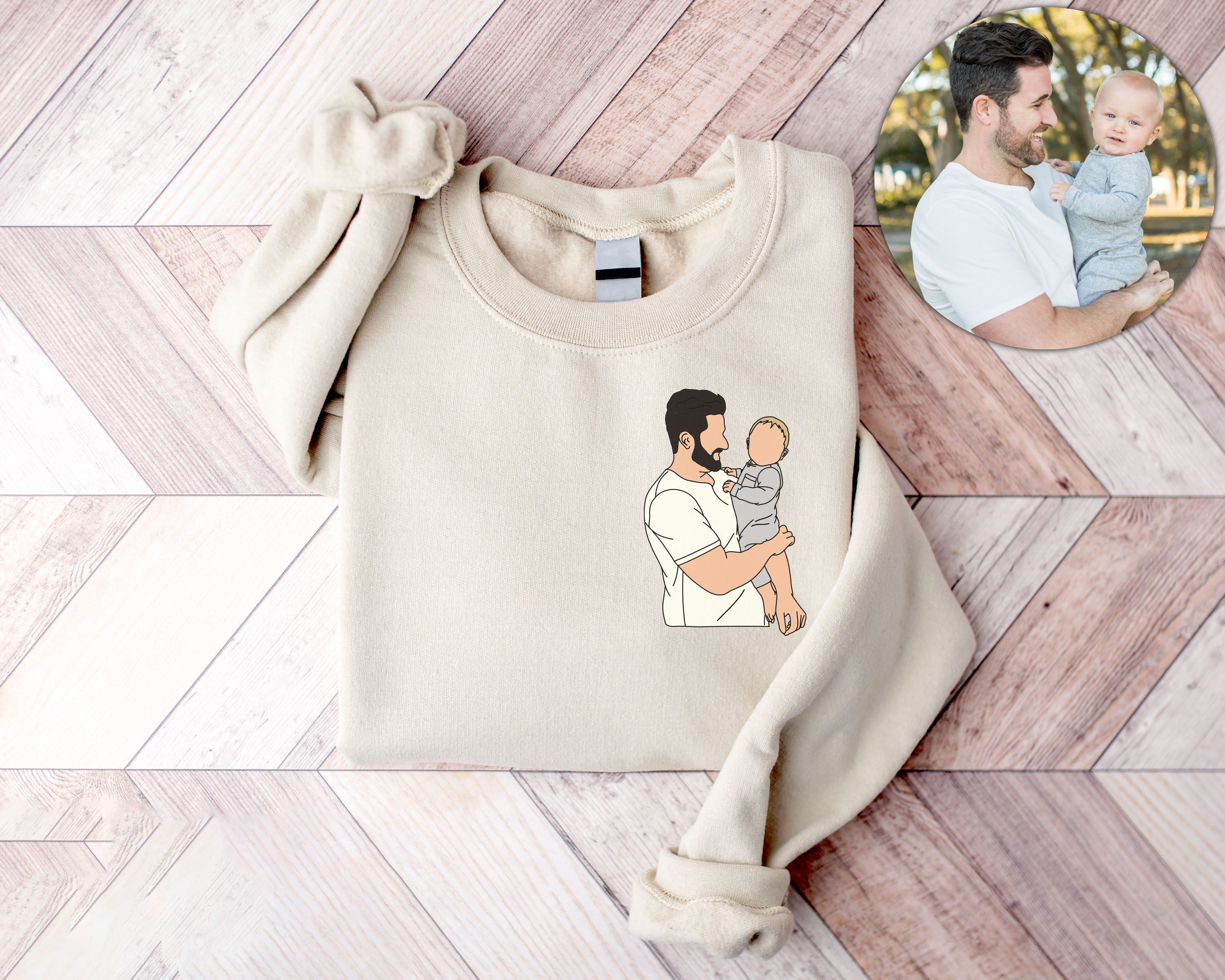 💖家族の服装💖パーソナライズされたカラフルな写真のカスタムスウェットシャツ-welikecustom-MJ