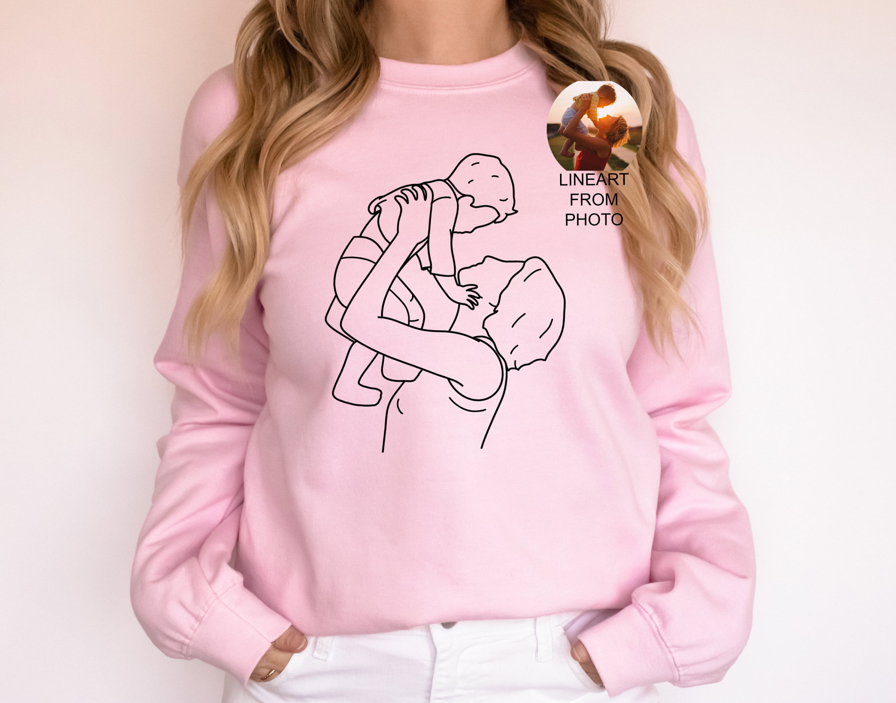 袖にカスタム名を入れた、カスタム写真刺繍スウェットシャツ、パーカー、Tシャツ-welikecustom-MJ