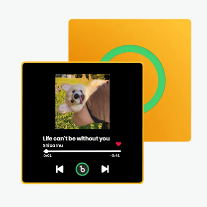 音楽再生可能 ペット写真冷蔵庫マグネットB - 毎日聴ける思い出のプレイヤー