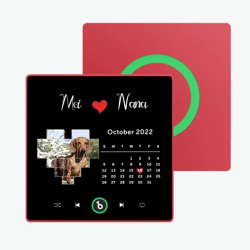 音楽再生可能 ペット写真冷蔵庫マグネットD - 毎日聴ける思い出のプレイヤー