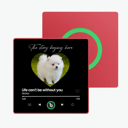 音楽再生可能 ペット写真冷蔵庫マグネットE - 毎日聴ける思い出のプレイヤー