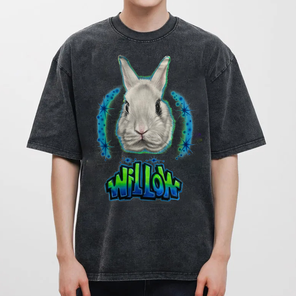 エアブラシ手描き風カスタムペット画像Tシャツ、トレーナー、パーカー-welikecustom-MJ