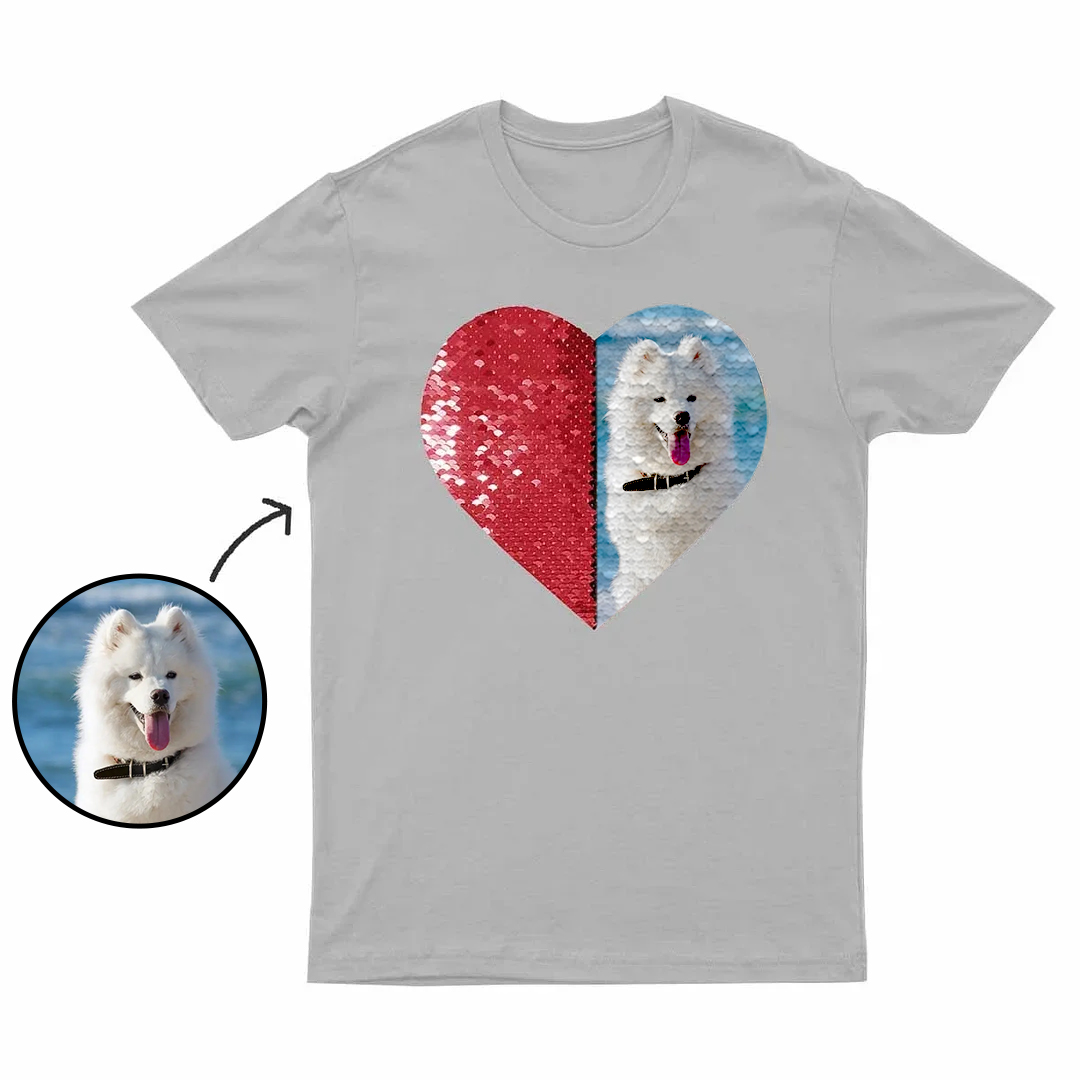 ペットの写真をカスタマイズするスパンコールTシャツ、トレーナー、パーカ-welikecustom-MJ