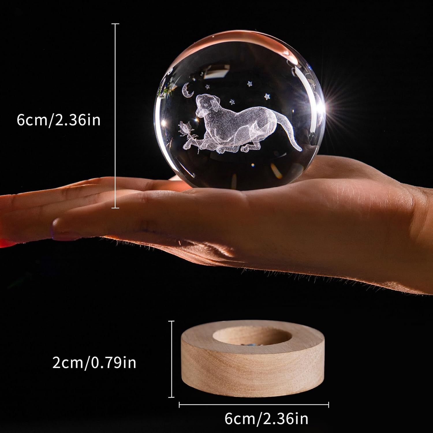 カスタムペット写真用のクリスタルボールナイトライト-welikecustom-MJ