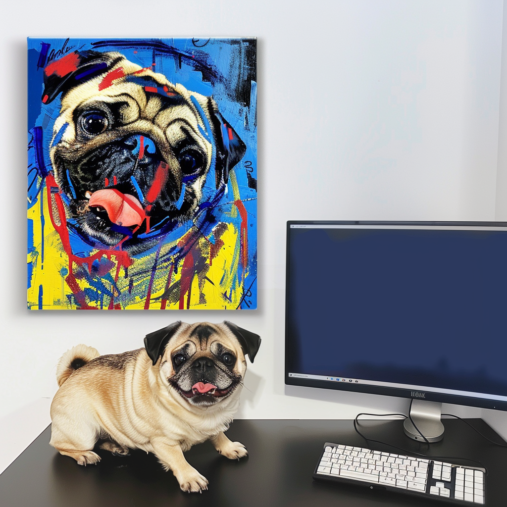 グラフィティブルー「FUNK」キャンバス-welikecustom-MJ