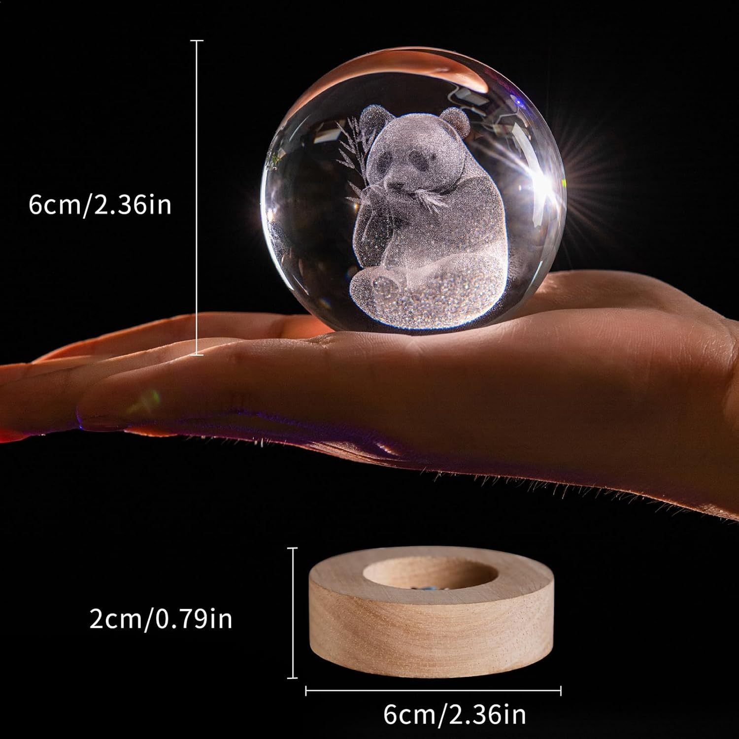 カスタムペット写真用のクリスタルボールナイトライト-welikecustom-MJ