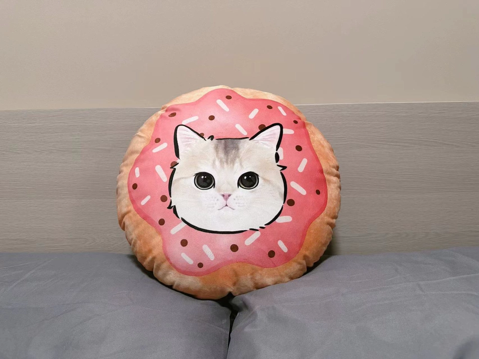 オーダーメイドのペット手描き風ドーナツクッション-welikecustom-MJ