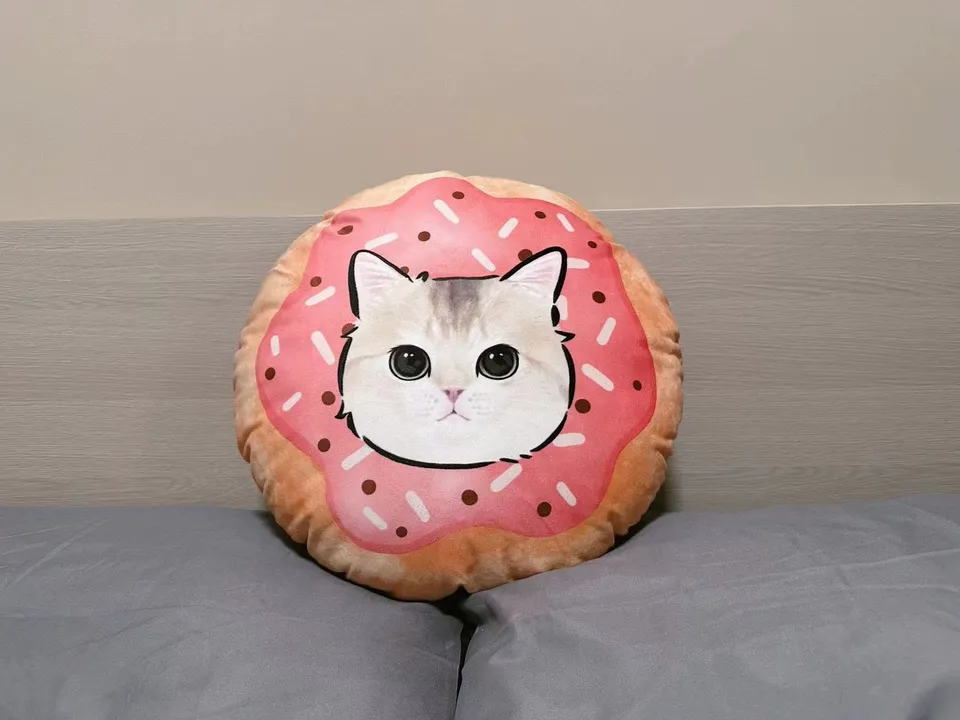 オーダーメイドのペット手描き風ドーナツクッション-welikecustom-MJ