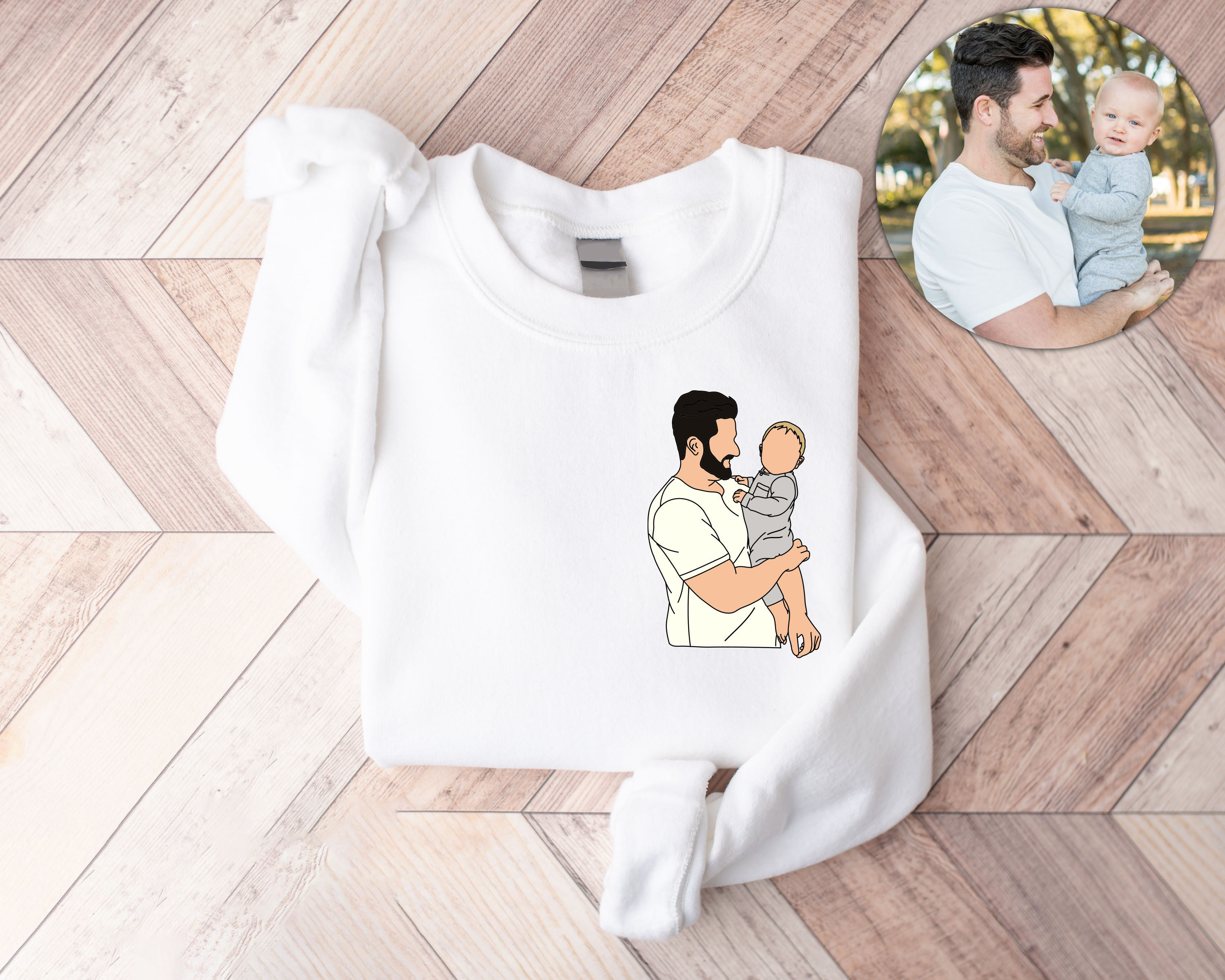 💖家族の服装💖パーソナライズされたカラフルな写真のカスタムスウェットシャツ-welikecustom-MJ