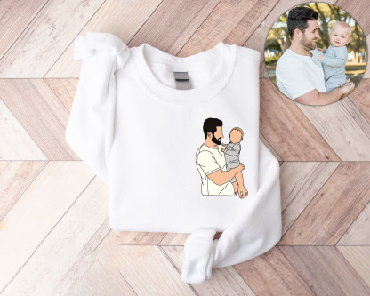 💖家族の服装💖パーソナライズされたカラフルな写真のカスタムスウェットシャツ-welikecustom-MJ