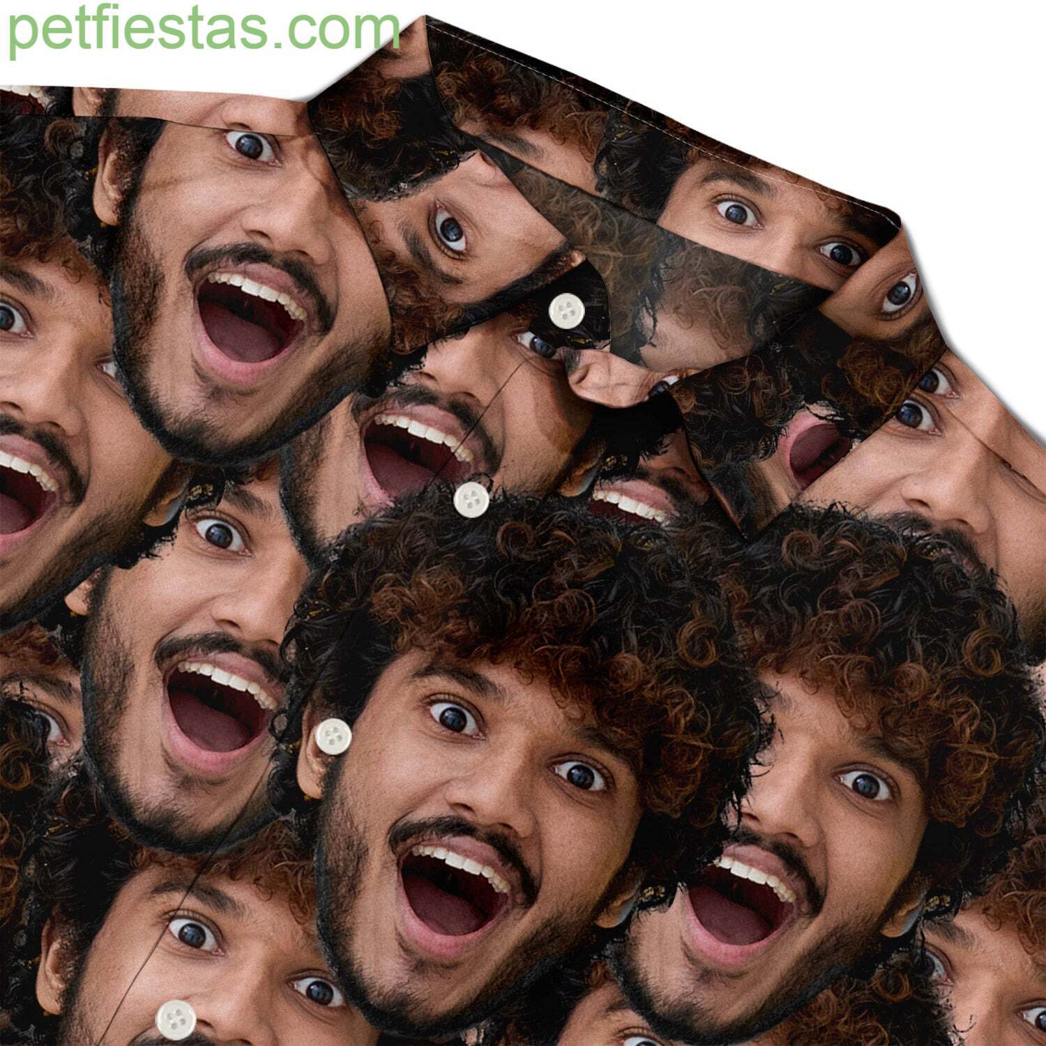 カスタム写真の面白い家族のペットの顔のパターン、友達をだます - パーソナライズされたハワイアンシャツ-welikecustom-MJ