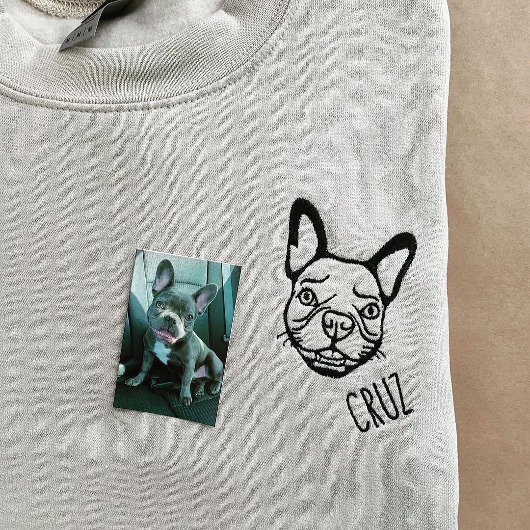 ペットの写真をプリントしたカスタムTシャツ、スウェットシャツ、パーカー-welikecustom-MJ