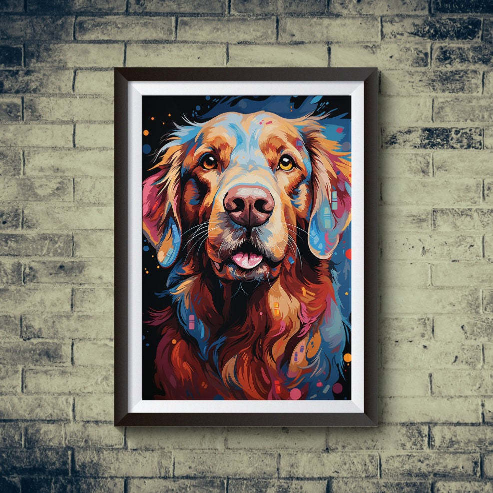 モダン墨アート風 ペット似顔絵-welikecustom-MJ