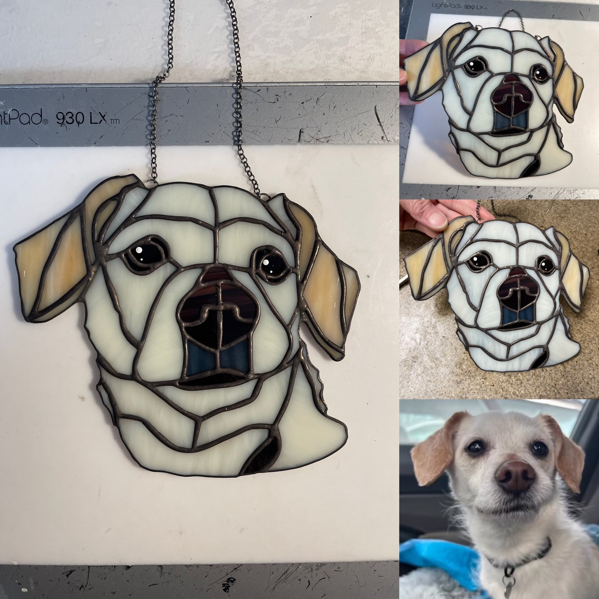 カスタムペットポートレート犬猫染色アクリルサンキャッチャー装飾-welikecustom-MJ