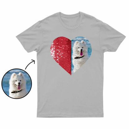 ペットの写真をカスタマイズするスパンコールTシャツ、トレーナー、パーカ-welikecustom-MJ